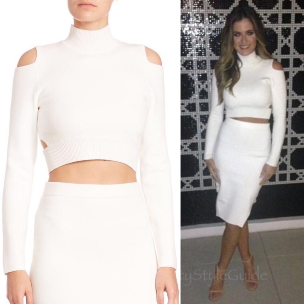 NWOT Jonathan Simkhai Cutout Cropped Sweater Small
